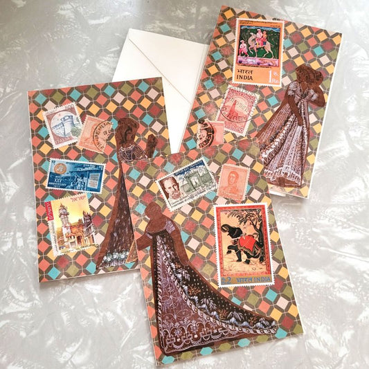 Handmade Notecard Set/3, Women of Time
