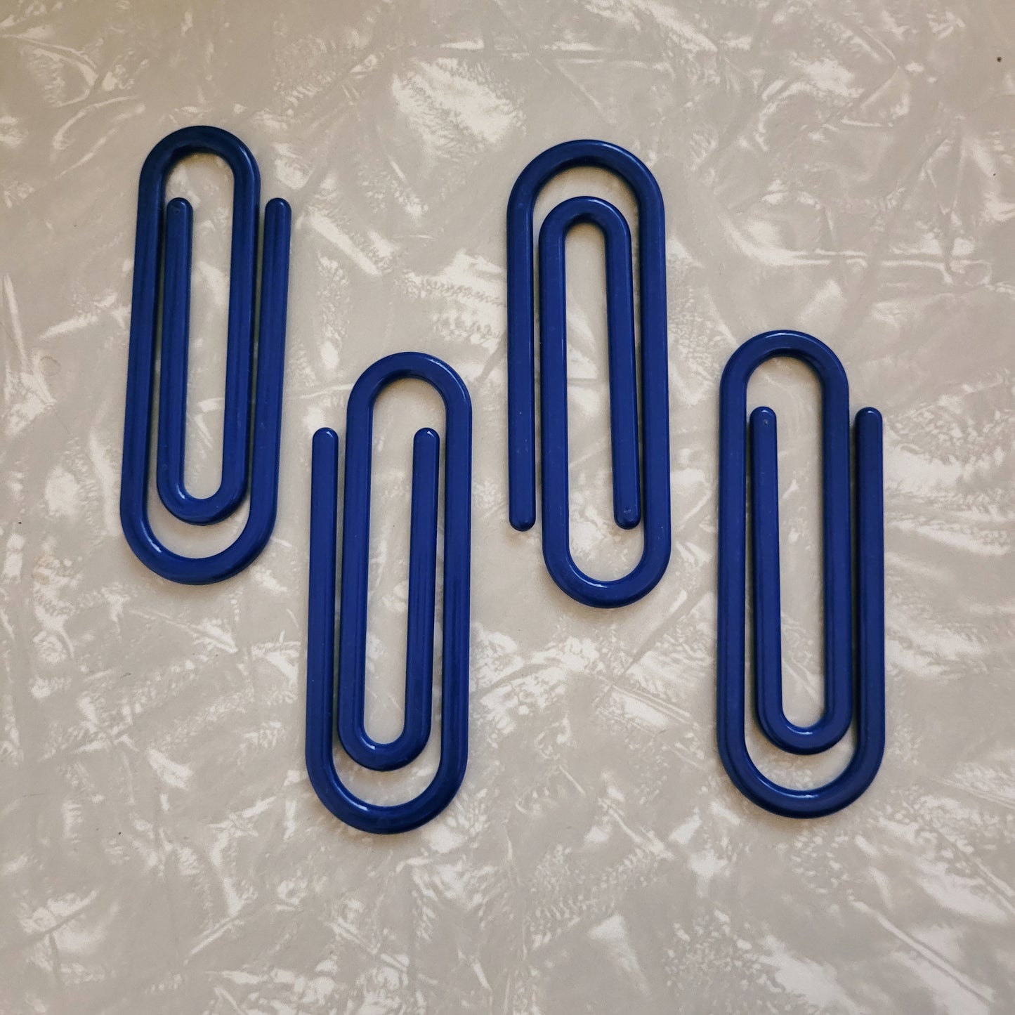 Vintage Oversize Plastic Paperclips, Set of Four