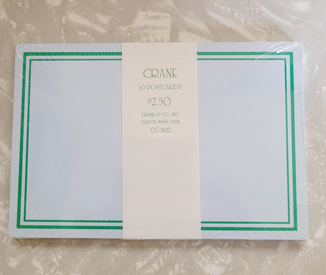 Vintage Baby Blue Crane Stationery Postcards