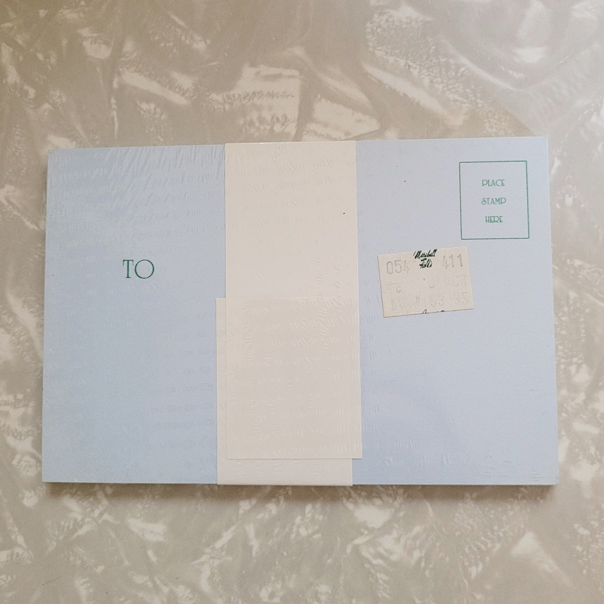 Vintage Baby Blue Crane Stationery Postcards