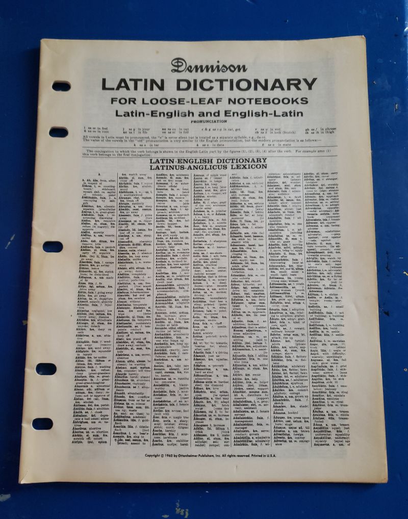 Vintage 1960s Dennison Binder Dictionaries Duo