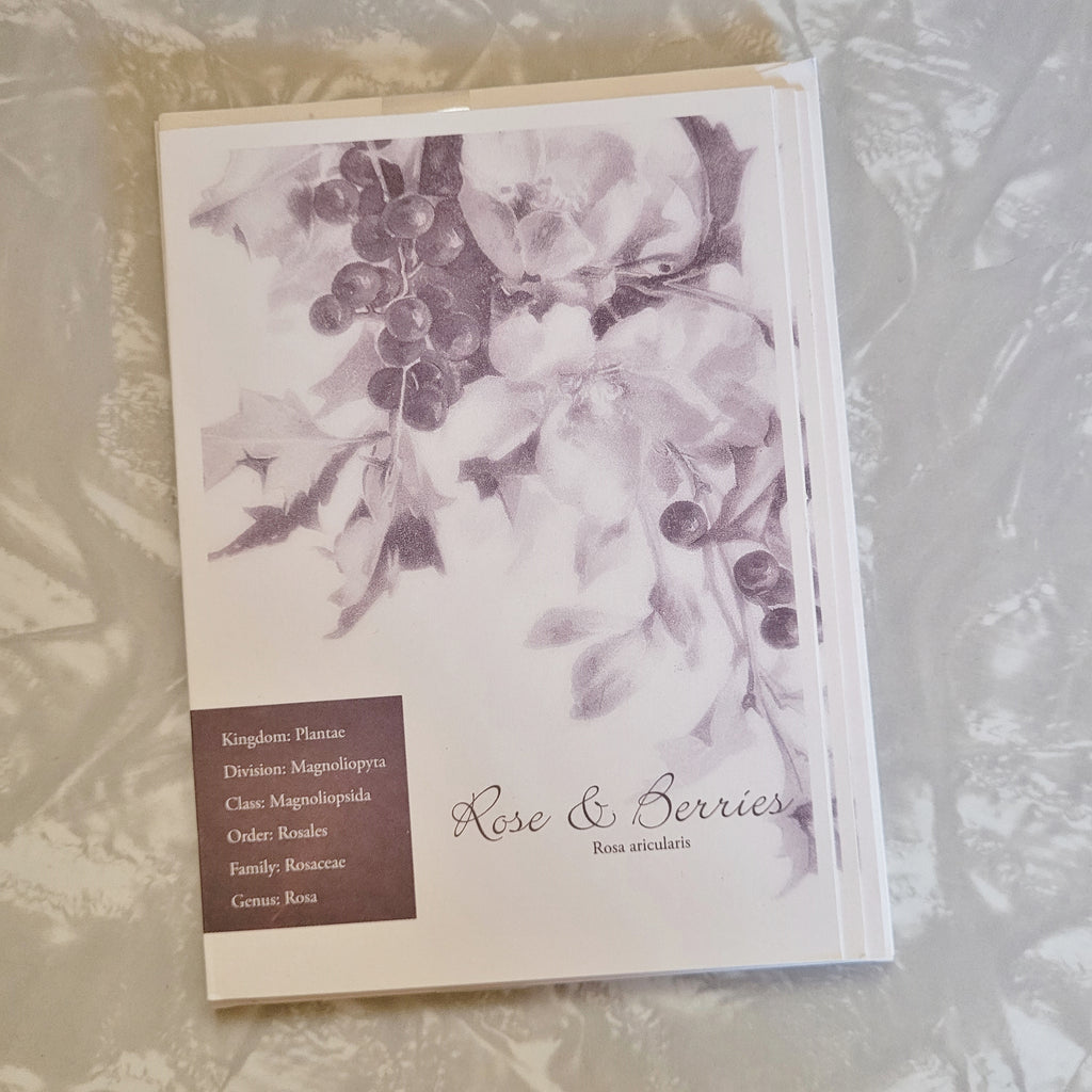 Violet Tone Vintage Florals Notecard Set
