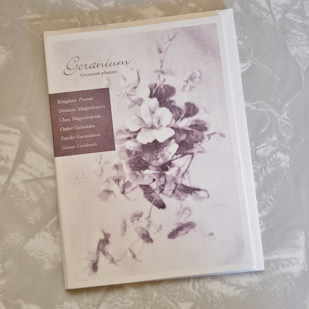 Violet Tone Vintage Florals Notecard Set