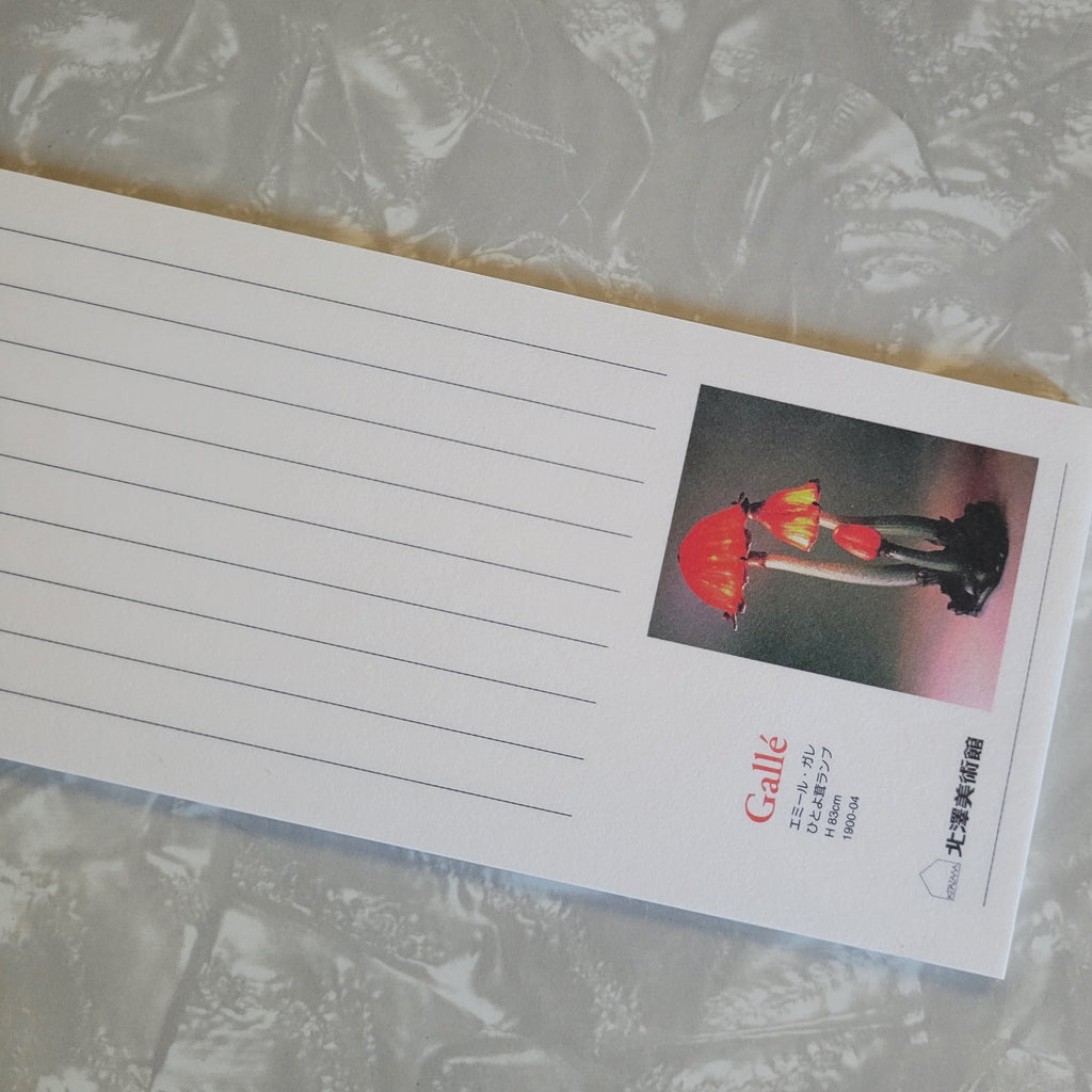 Gallé Mushrooms Art Glass Japanese Stationery