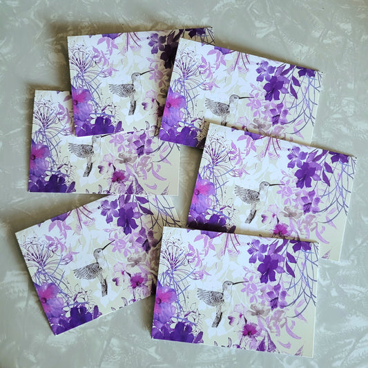 Purple Hummingbird Peter Pauper Press Notecard Set